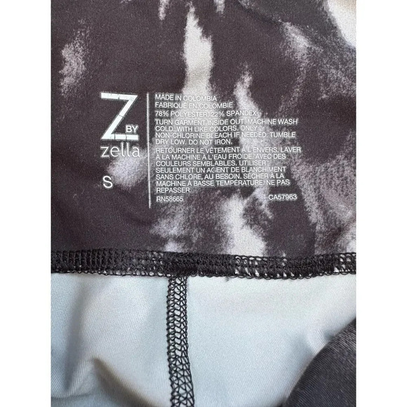 ZELLA TONAL BLACK WATERCOLOR ACTIVEWEAR LEGGINGS - Picture 4 of 4